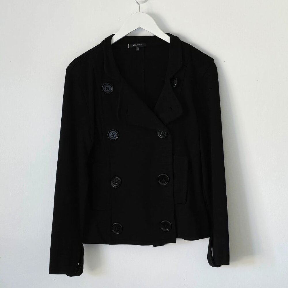 Anne Klein Short Jacket Pea coat style Black